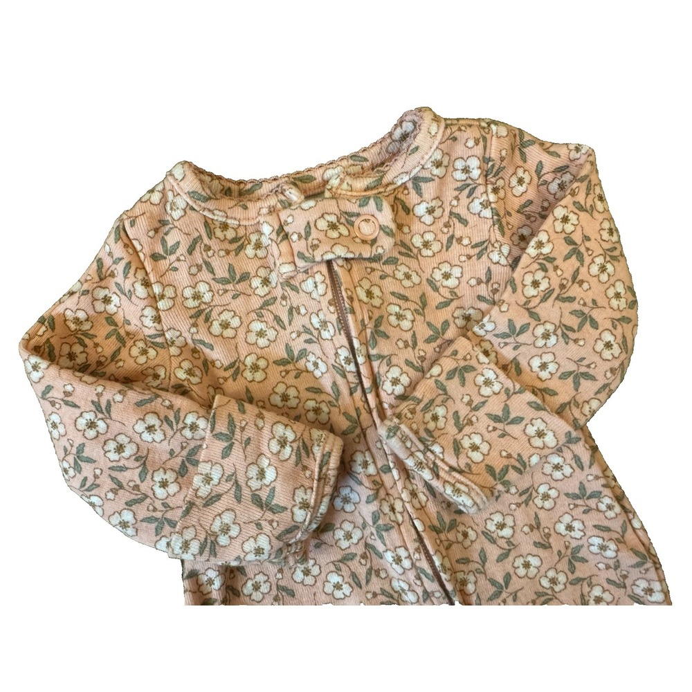 Carters Baby Girl Preemie Sleeper Outfit Footie Floral Zipper One Piece Clothes
